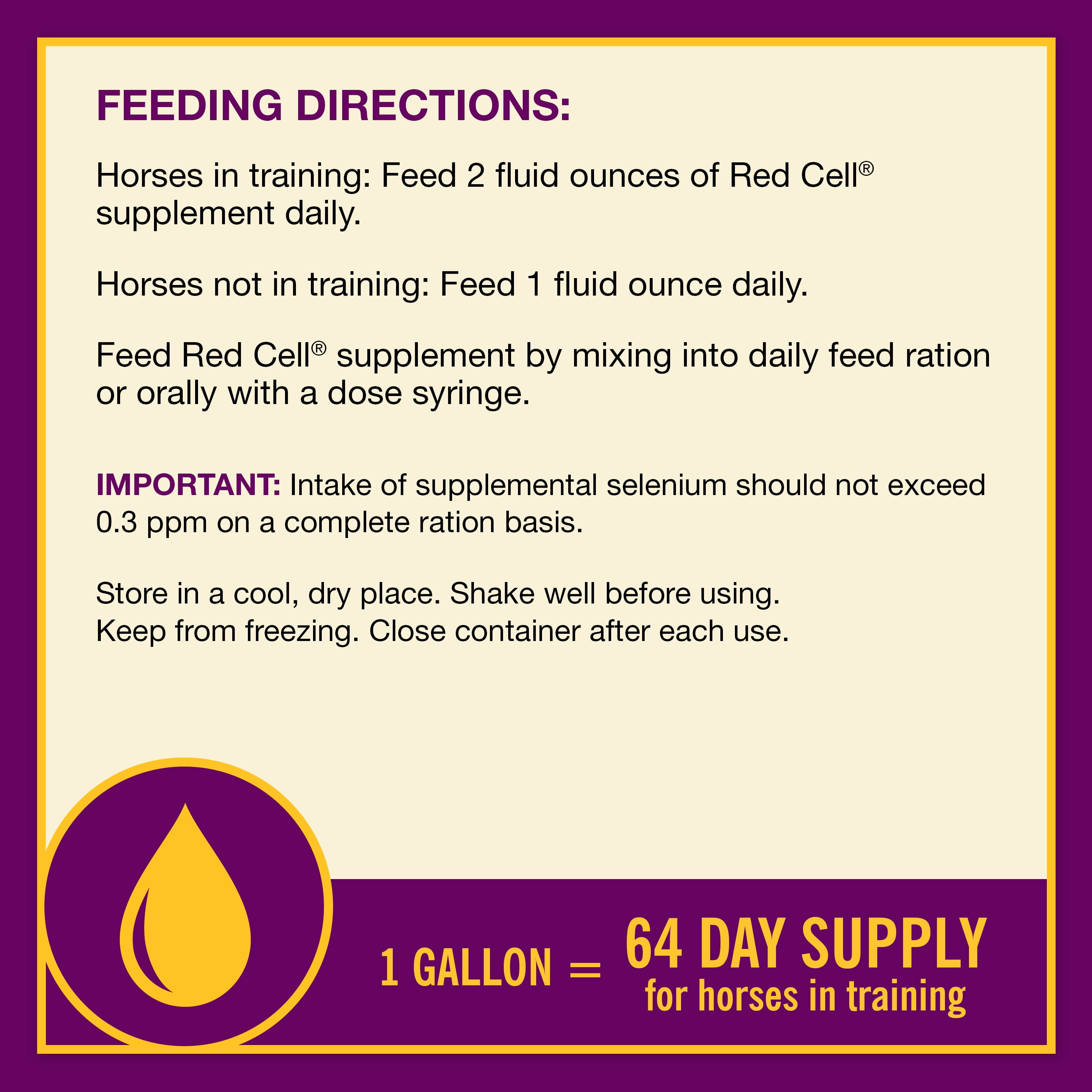 Horse Health Products Red Cell Vitamin-Iron-Mineral Supplement, 1 Gallon