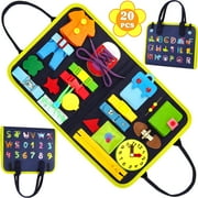 LANNEY Kids Busy Board Montessori Toys for Toddlers 2 3 4 Years Old Girls Boys Gifts