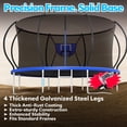 thumbnail image 3 of WOWLAND Trampoline 12FT for Kids and Adults with Lights, 1200LBS Heavy Duty Trampoline Outdoor with Enclosure Net and Basketball Hoop, Recreational Backyard Trampoline, Easy Assembly, Birthday Gift, 3 of 9