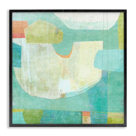 Stupell Industries Modern Aqua Pool Abstraction Black Framed Giclee Art, 12 x 12, by Suzanne Nicoll