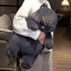 thumbnail image 2 of Gato gordo de peluche de animales de peluche, juguete realista de gato negro para niños y niñas, regalo de cumpleaños de Navidad, 2 of 4