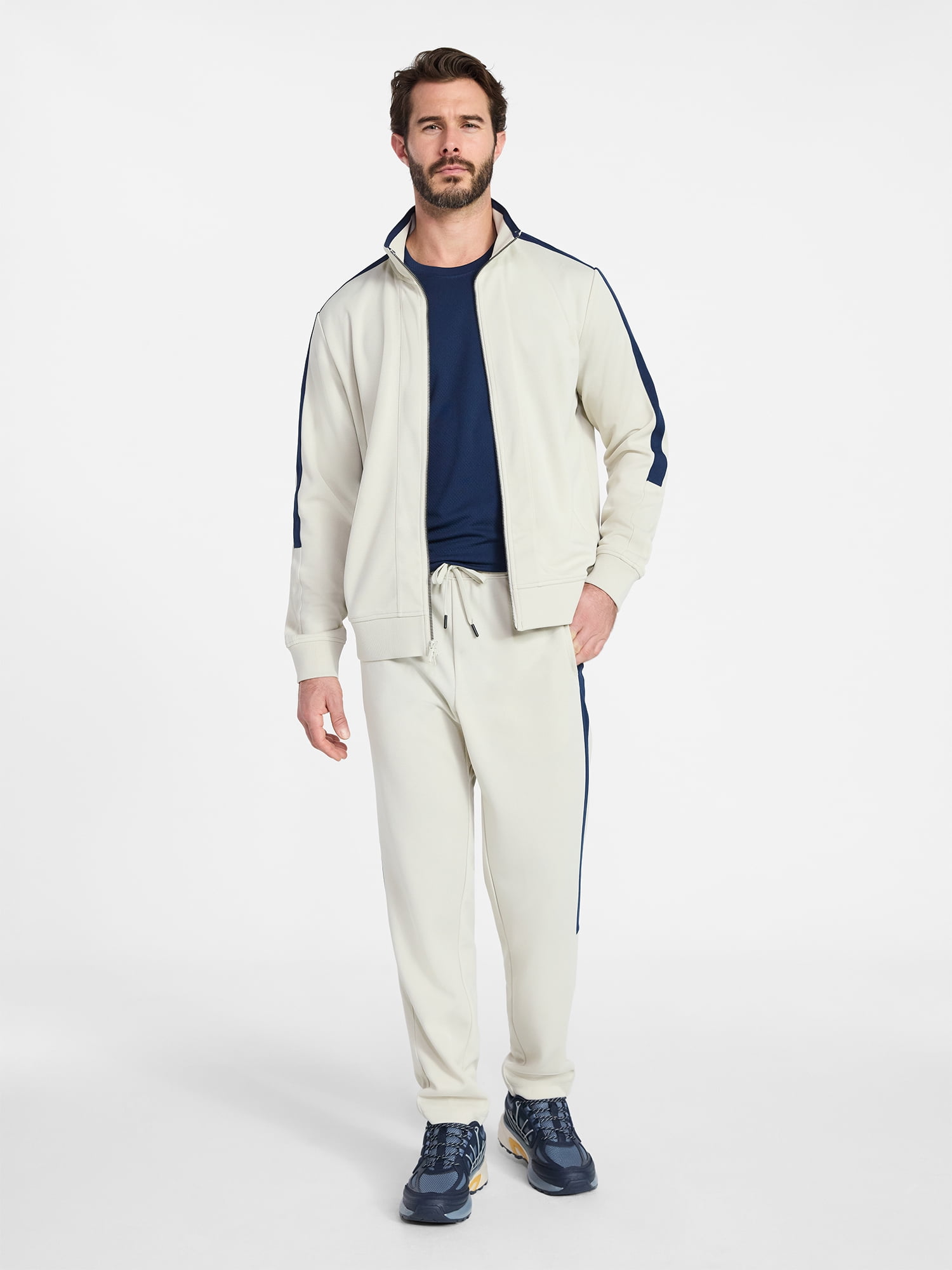 Athletic Works Men's and Big Men's Tricot Track Jacket, Sizes S-3XLT
