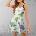 thumbnail image 3 of Dinosaur Jungle Pattern Summer Dresses For Women A-line Dress Sleeveless Dress, 3 of 6