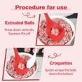 thumbnail image 3 of 2PCS Meatball Maker Tool, Non Stick Meatball Scoop Ball Maker Silicon Meatballs Fish Ball Spoon with Comfortable Handles, Manual Meatball Press Spoon Meatball Making Tools for Kitchen (Red), 3 of 7