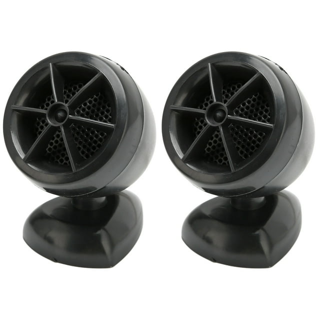 Dome Tweeters, Reliable 2pcs Lightweight Universal High Sensitivity Car Speaker High Efficiency for Audio Systems Black