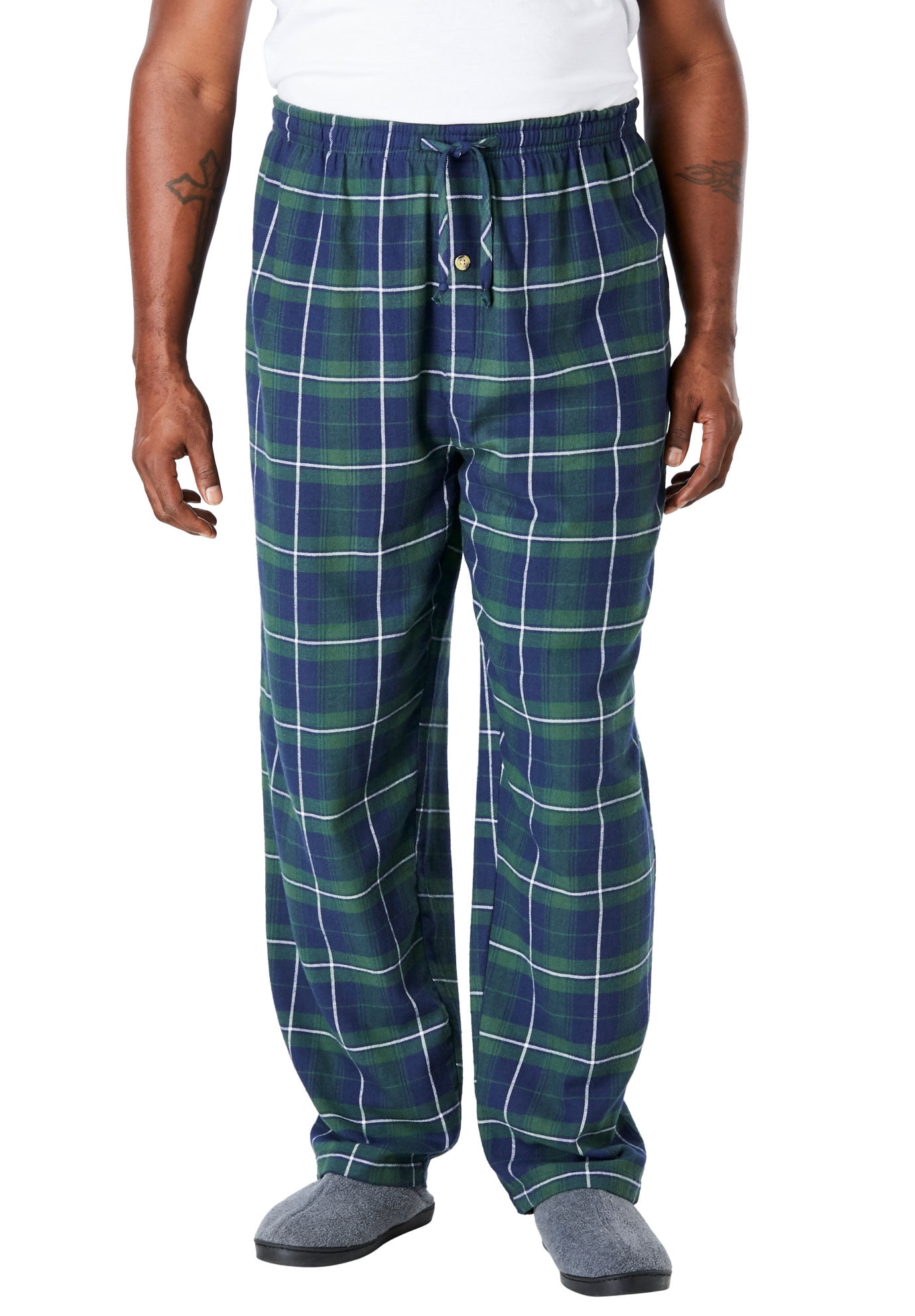 Royal Class Men's Pajama Lounge Pants XL Blue & White Plaid Front Pockets for sale online 