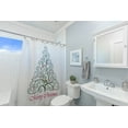 thumbnail image 4 of Simply Daisy 70" W x 73" L Decorated Filigree Tree Polyester Shower Curtain, Forest Green [1 Ct], 4 of 5