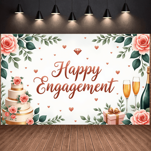 Floral Design Wedding Banner Romantic Theme Wooden Background Mr and Mrs Sign for Wedding Reception Anniversary Celebration Romantic Decor