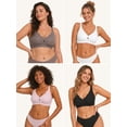 thumbnail image 2 of Qylux Wireless Bras for Women No Underwire Push Up Bras Seamless Full Coverage Comfort Lift Support Soft Everyday bra,Grey, 2 of 10