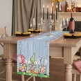 thumbnail image 2 of Table Runners 72 Inches Long Dress Scarves, Easter Bunny Gnomes Farmhouse Kitchen Table Runner, Coffee Tablerunners, Spring Easter Eggs Floral Blue Wood 16x72 Inch, 2 of 9