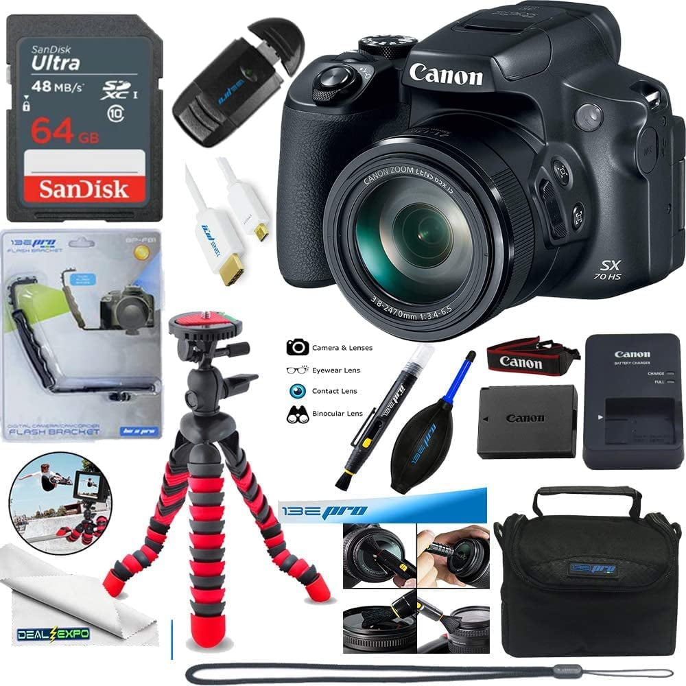 Canon PowerShot SX70 HS 20.3MP 65x Zoom Digital Camera with Canon PowerShot SX70 HS 20.3MP 65x Zoom Digital Camera with
