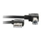 C2G USB 2.0 A/B Angle Câble à Droit - Câble USB - Câble USB (M) vers USB Type B (M) - USB 2.0 - Connecteur Coudé - Noir – image 4 sur 4