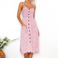 thumbnail image 1 of Vestido informal para mujer Vestido elegante con tirantes finos Vestido de playa de verano bohemio suave FLhrweasw Nuevo, 1 of 9