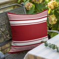 thumbnail image 3 of Throw Pillow Covers, Farmhouse Red Striped Decorative Throw Pillow Covers 18x18 Inch, Modern Minimalist Stripes Square Linen Pillow Cases for Couch/Living Room/Sofa, 3 of 9
