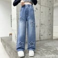 thumbnail image 6 of Baggy Jeans for Teen Girls Cute Ripped Y2K High Waist Wide Leg Bell Bottom Denim Pants Trendy Cargo Pants with Multi Pockets, 6 of 9