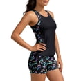 thumbnail image 4 of Women's Two-Piece Swimsuit Set with Padded Bra, Sleeveless Round Neck Casual Printed Swimsuit for Beach and Pool, 4 of 8