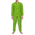 thumbnail image 3 of Yiaed Golf Sport Club Print Men’s Pajamas Set - Long Sleeve Button Down Sleep Shirt and Pajama Bottoms Sleepwear Set Mens Pjs Sets Men's Pajama Bottoms-XX-Large, 3 of 7