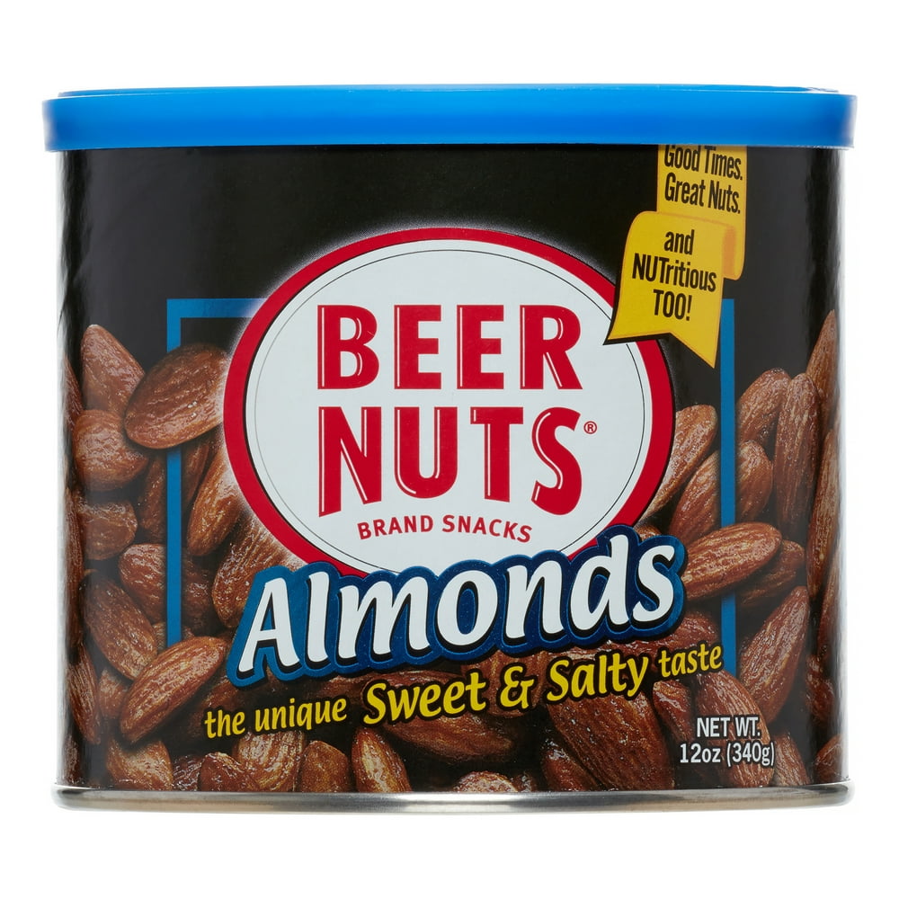 BEER NUTS Almonds Can