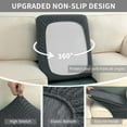 thumbnail image 4 of Waterproof Couch Cushion Covers for Couches and Sofas, Stretch Jacquard Sofa Seat Cover Replacement for Dogs, Pets & Kids, Durable Furniture Protector for Chair Cushions, Dark Gray, 4 of 5