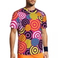 thumbnail image 3 of Bohemian Circles T Shirt Hippie Psychedelic Hip Hop Gym T-Shirts Short Sleeve Quick Dry Ts, 3 of 5