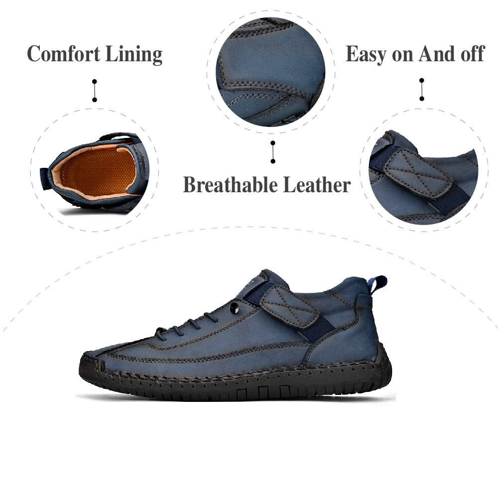 Mens Business Casual Shoes Comfortable Fashion Sneakers Lightweight Hiking Shoes Breathable Outdoor Shoes Blue 11 US