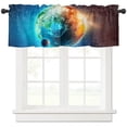 thumbnail image 3 of Earth Universe Space And Stars Window Curtains for Living Room the Bedroom Home Interior Room Decoration Drapes Kitchen Curtains, 3 of 6