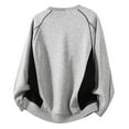 thumbnail image 3 of Structural High Street Automne Hiver Topstitch Contraste Couleur Col Rond Décontracté Coupe Ample Chandail pour Hommes, 3 of 3