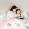 thumbnail image 5 of Homewish Teens Girls Floral Butterflies Full Size Comforter Sets 3-Piece,Chic Flowers Bedding Comforter Set,Spring Garden Lightweight Bedding Sets,Breathable Home Decor,Reversible, 5 of 8