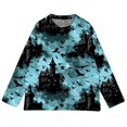 thumbnail image 5 of Women's Vintage Halloween Ghost Cardigan Sweater Crew Neck Button Down Floral Knit Casual Outerwear Jacket for Fall Winter, 5 of 5