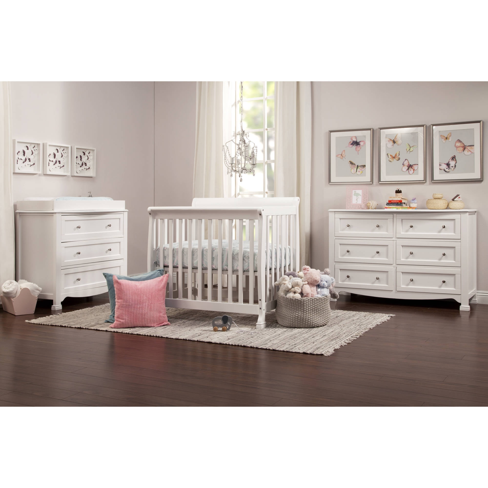 DaVinci Kalani 4-in-1 Convertible Mini Crib, White