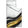 thumbnail image 2 of Grey and Gold Marble Pattern Teens Toddler Nap Mat with Pillow, Sleeping Mat Bag for Preschool Daycare 59"x22", 2 of 6