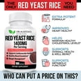 1400mg Red Yeast Rice 180ct Supports Heart Health & Blood Circulation