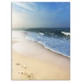 thumbnail image 2 of Clam Tropical Beach with Footprints - Large Seashore Canvas Print, 2 of 3