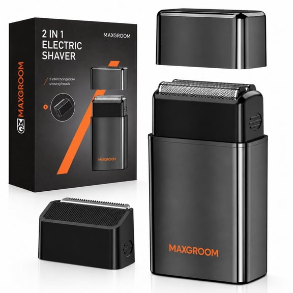 MAXGROOM Electric Foil Shaver for Men, 2-in-1 Cordless Razor & Beard Trimmer, 7000RPM High Speed Motor, IPX6 Waterproof Wet Dry Shaving, Type-C Fast Charging, Portable Travel Grooming Kit