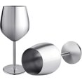 thumbnail image 1 of Copa de vino, 2 copas de cóctel de acero inoxidable, 1 of 5