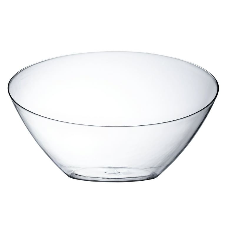 Medium Angled White Serving Bowl - Premium Heavyweight Plastic