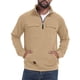 thumbnail image 1 of pstuiky hombres de manga larga, Sudadera con cuello alto, manga larga, media cremallera y múltiples bolsillos para hombre, color liso Tops de hombre xl, 1 of 5