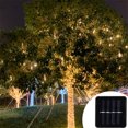 thumbnail image 5 of Dinheiro Guirnaldas de luces solares de 105 pies, 300 LED, luces de hadas que cambian de color para jardín, patio, cerca, exterior, 5 of 5
