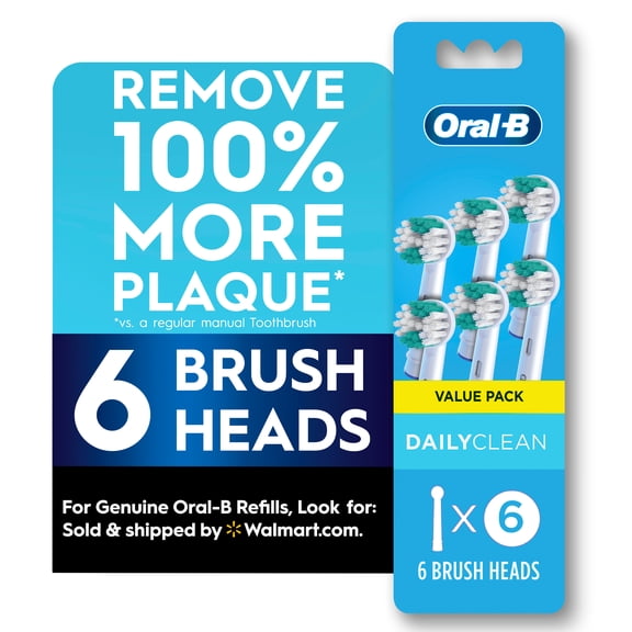 Oral-B Toothbrush Heads, Daily Clean Electric Toothbrush Replacement Brush Heads Refill, 6 count