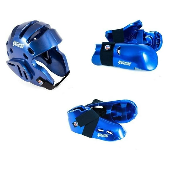 Lightning BLUE Karate Sparring Gear Package Deal - Child Medium