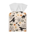 thumbnail image 2 of POLERO PU Leather Waterproof Tissue Box Holder, Square Napkin Facial Tissues Boxes Dispenser, Halloween Witch Skull Home Office Car Tissue Holder Decorative Container, 2 of 7