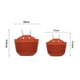 thumbnail image 2 of Wall Hanging Planters Railing Hanging Planters Plastic Plants Pot Wall Mounted Hanging Basket Fence Flower Pots Plants Container with Hooks 1pc, 2 of 9