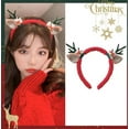 thumbnail image 1 of Pinzas para el pelo de cuernos de Navidad, horquillas con orejas de ciervo, diademas para fiesta de Navidad, Festival, conos de pino, accesorios para el cabello, 1 of 4