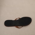thumbnail image 4 of Avrnliq Womens Brown PU Thong Flip Flops - Non-Slip Ergonomic Comfort Flat Sandals, Lightweight Travel-Packable for Beach Daily Errands, Size 36-43,Size 40, 4 of 9
