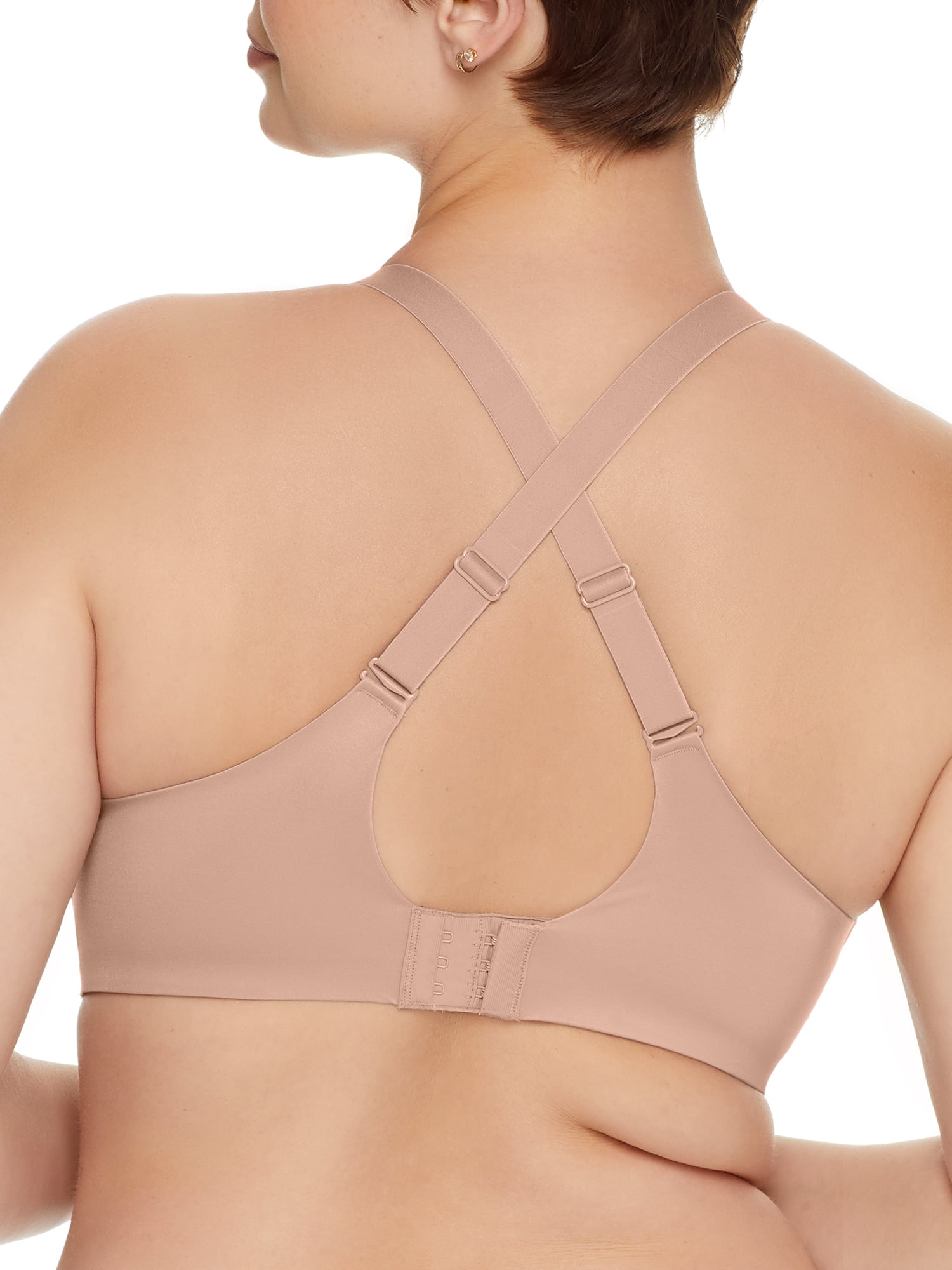 Women's Bali DF3460 Comfort Revolution Soft Touch Perfect WireFree Bra (Evening Blush XL)