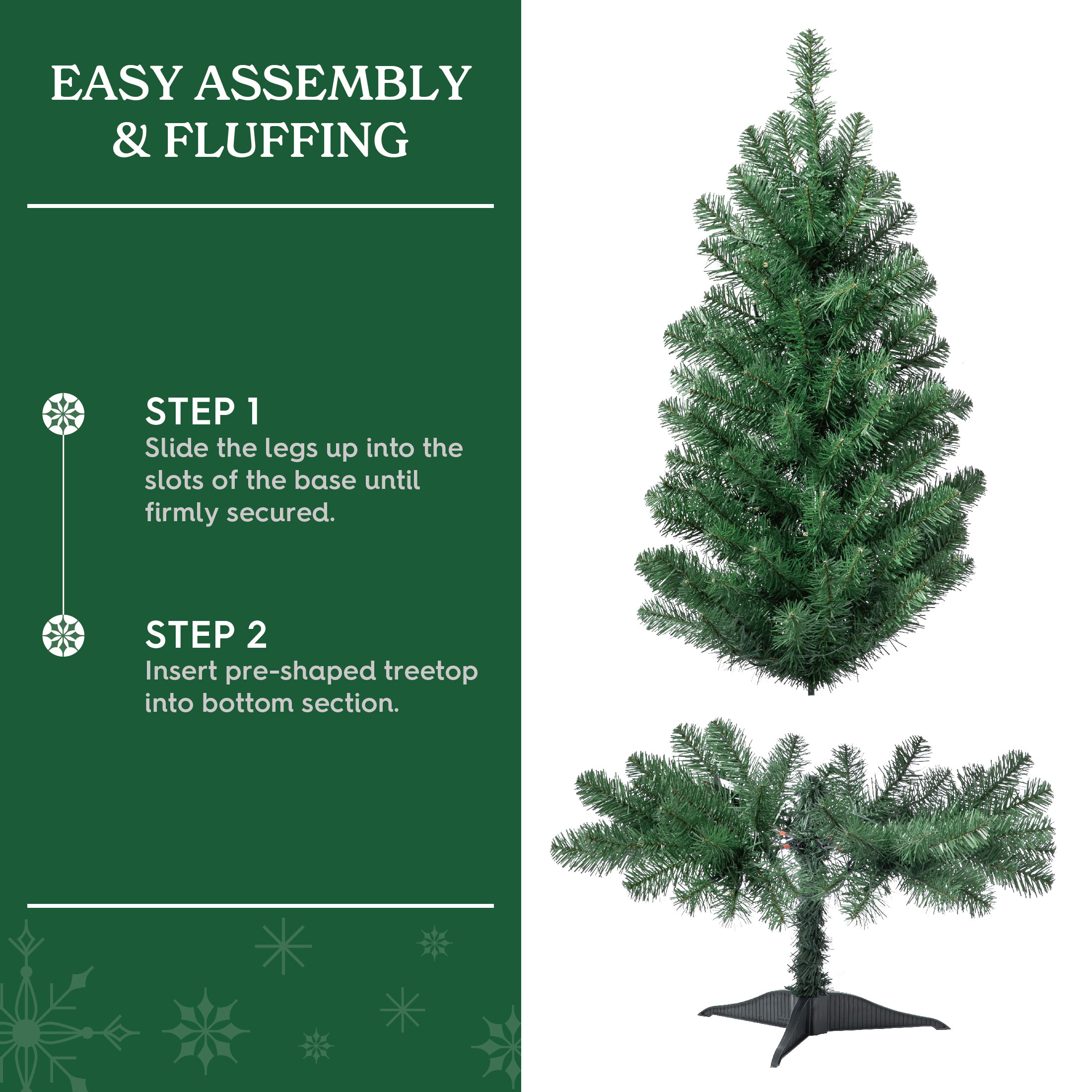 4' Pre-Lit Indiana Spruce Green Artificial Christmas Tree with Color-Changing LED Lights, by Holiday Time