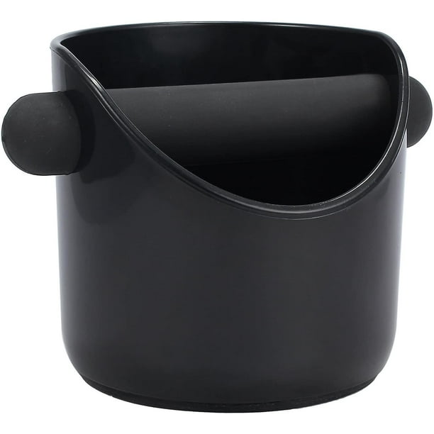 Espresso Grinds Waste Container Tamper Bin Coffee Knock Box Black