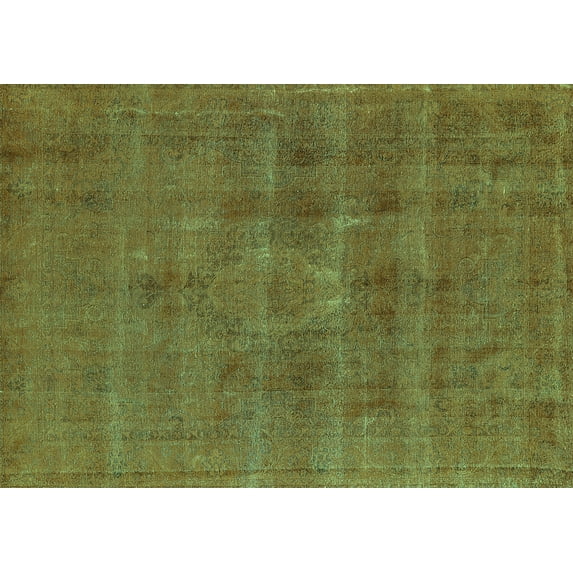 Ahgly Company Indoor Rectangle Oriental Turquoise Blue Industrial Area Rugs, 5' x 8'