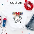 thumbnail image 2 of Ropa de vacaciones familiares de Disney, moda para viaje a Disneylandia, camiseta informal para niña, ropa de calle de manga corta de verano, camiseta para bebé niño, 2 of 5