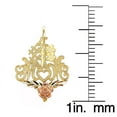 thumbnail image 3 of Precious Stars 14K Yellow and Rose Gold #1 Mom Rose Design Mother's Day Pendant with 18" Chain Necklace, 3 of 7